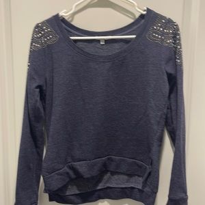 Charlotte Russe Beaded Crewneck